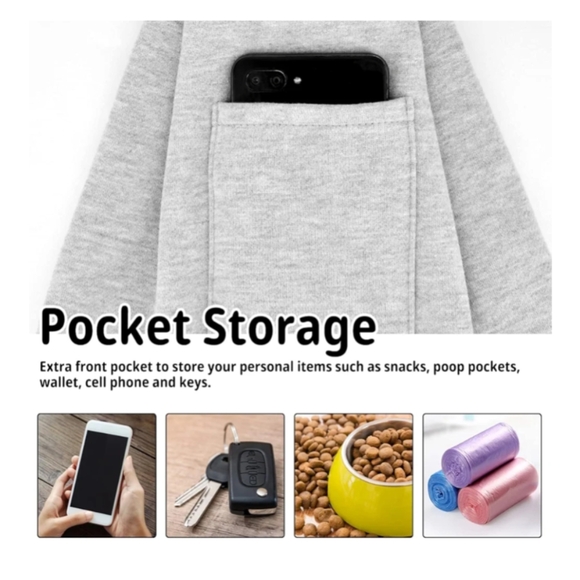 Cuby Gray Pet Sling Carrier - Picture 6 of 8